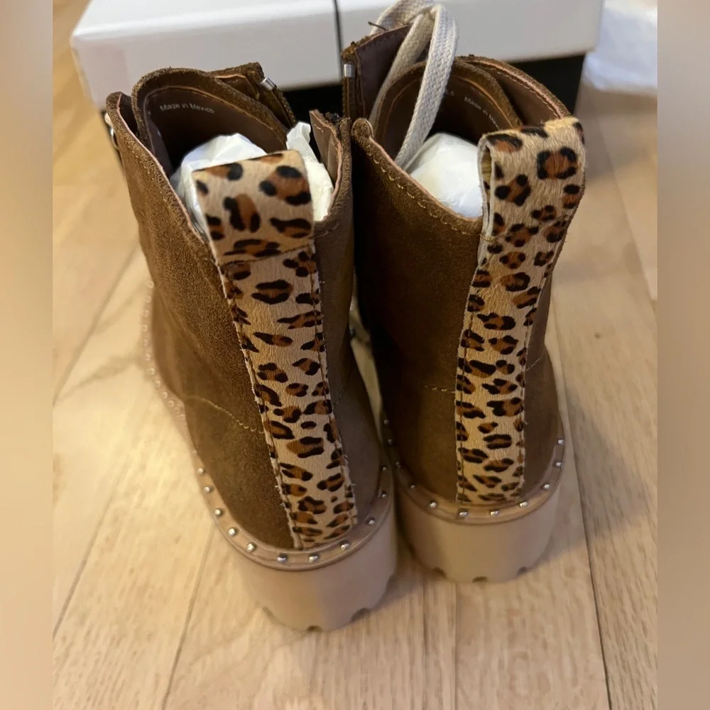 Dolce Vita‎ Womens Brown Hinto Lace Up Ankle Boots Suede 8.5 New in Box